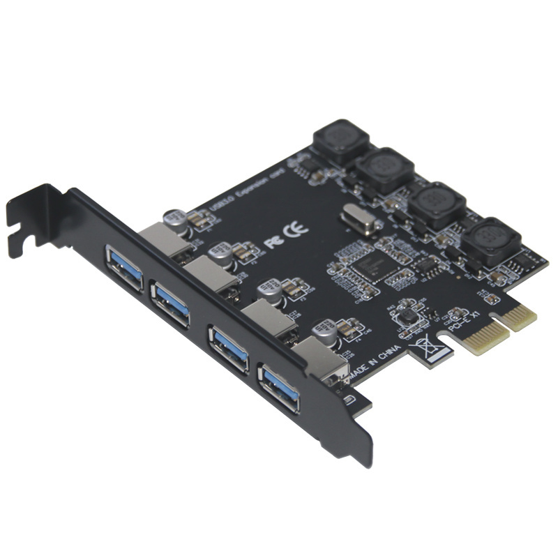 New Arrival PCI-E 1X To 4 Ports USB3.0 Adapter Card PCI-E Express To USB 3.0 Controller