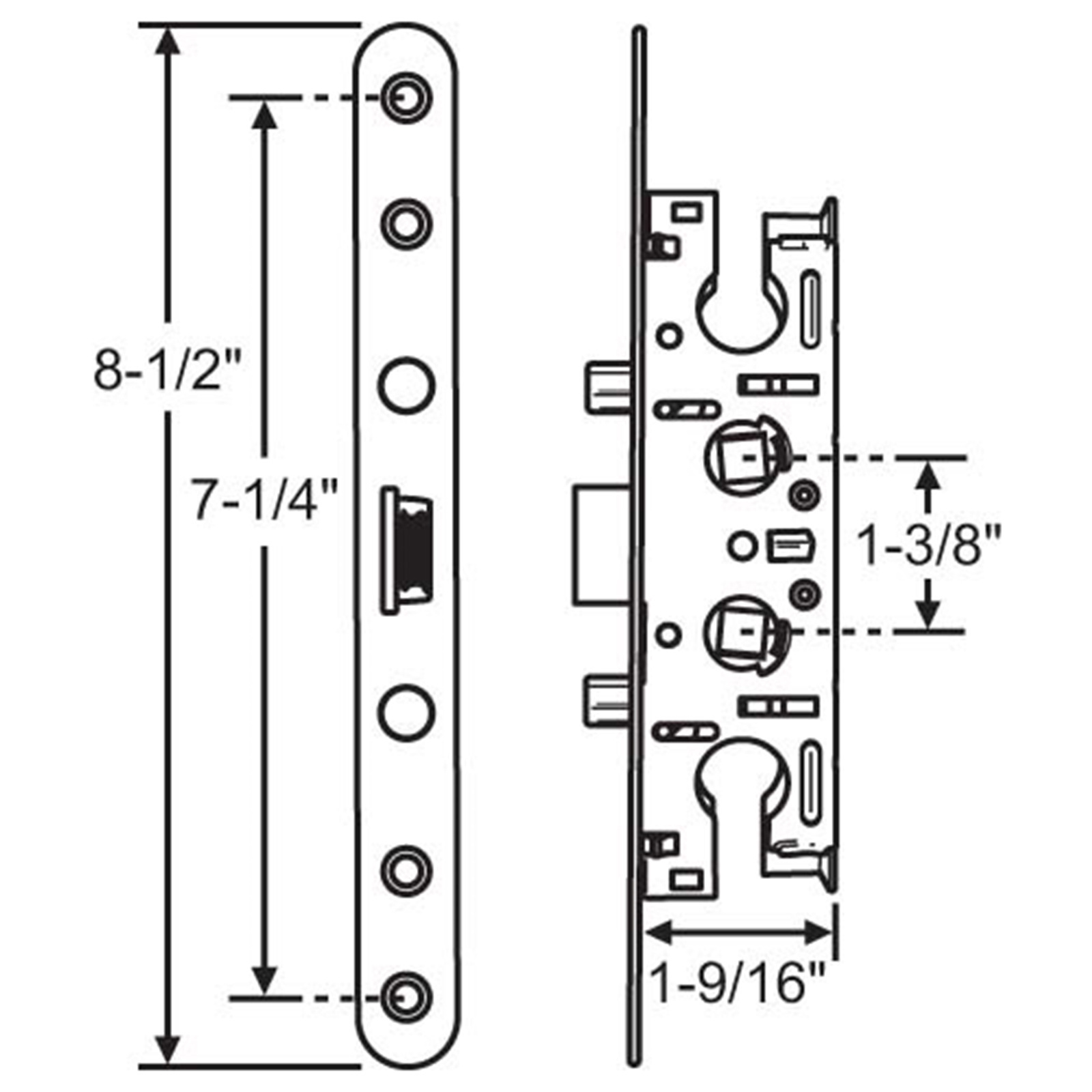 2 Point Mortise Lock for Replacing Old or Damaged Storm Door Locks