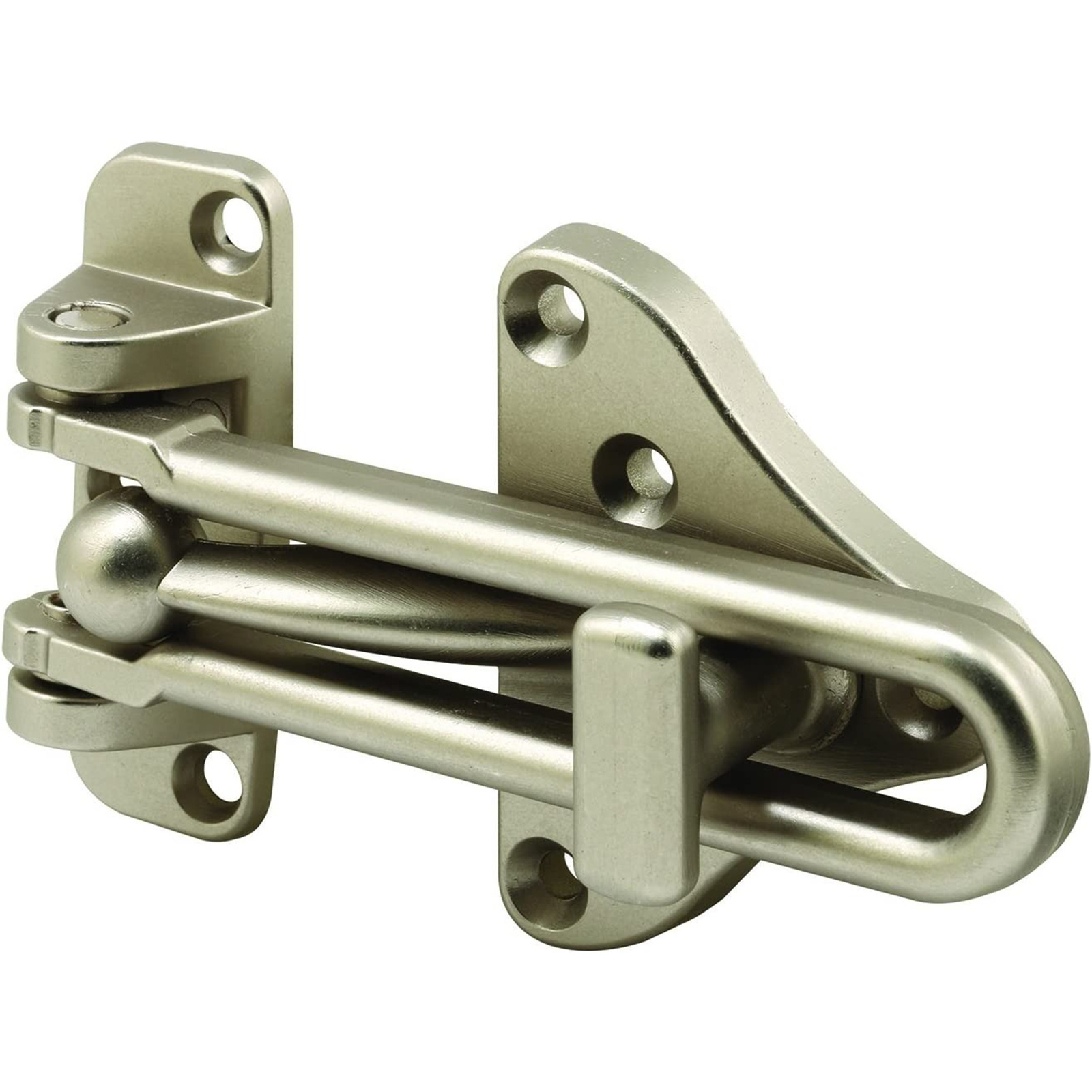 Door Security Chain Lock Swing Bar Door Guard With High Security Auxiliary Lock Satin Nickel/Brass/Bronze/Chrome/Customized