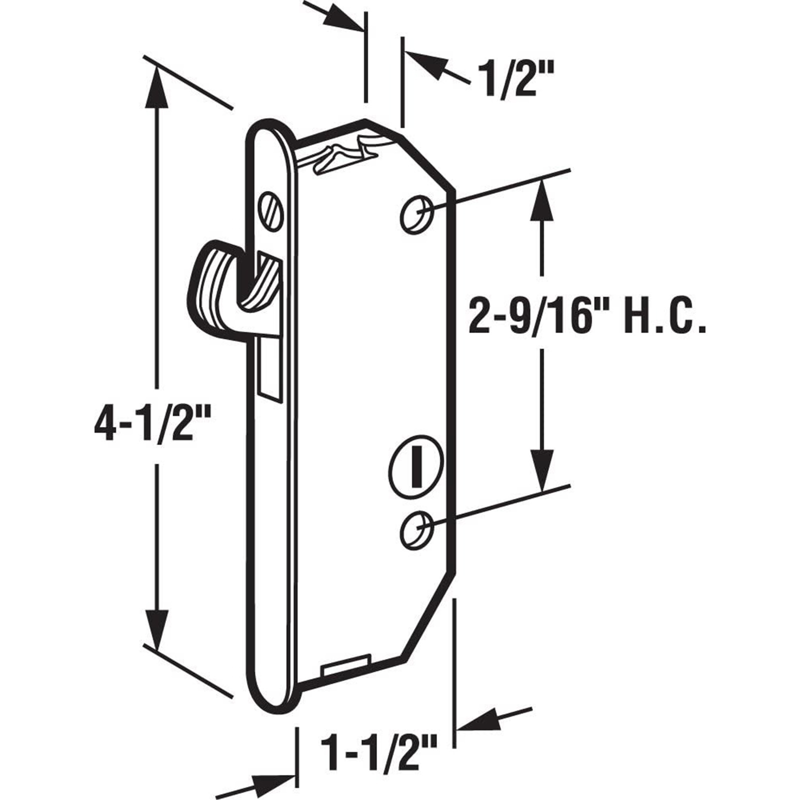 Sliding Patio Door Reachout Lock and Receiver Kit for Sliding Patio Doors