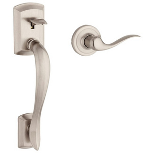 Front Door Handle No Lock, Entry Handle set Exterior with Interior Reversible Handed Lever