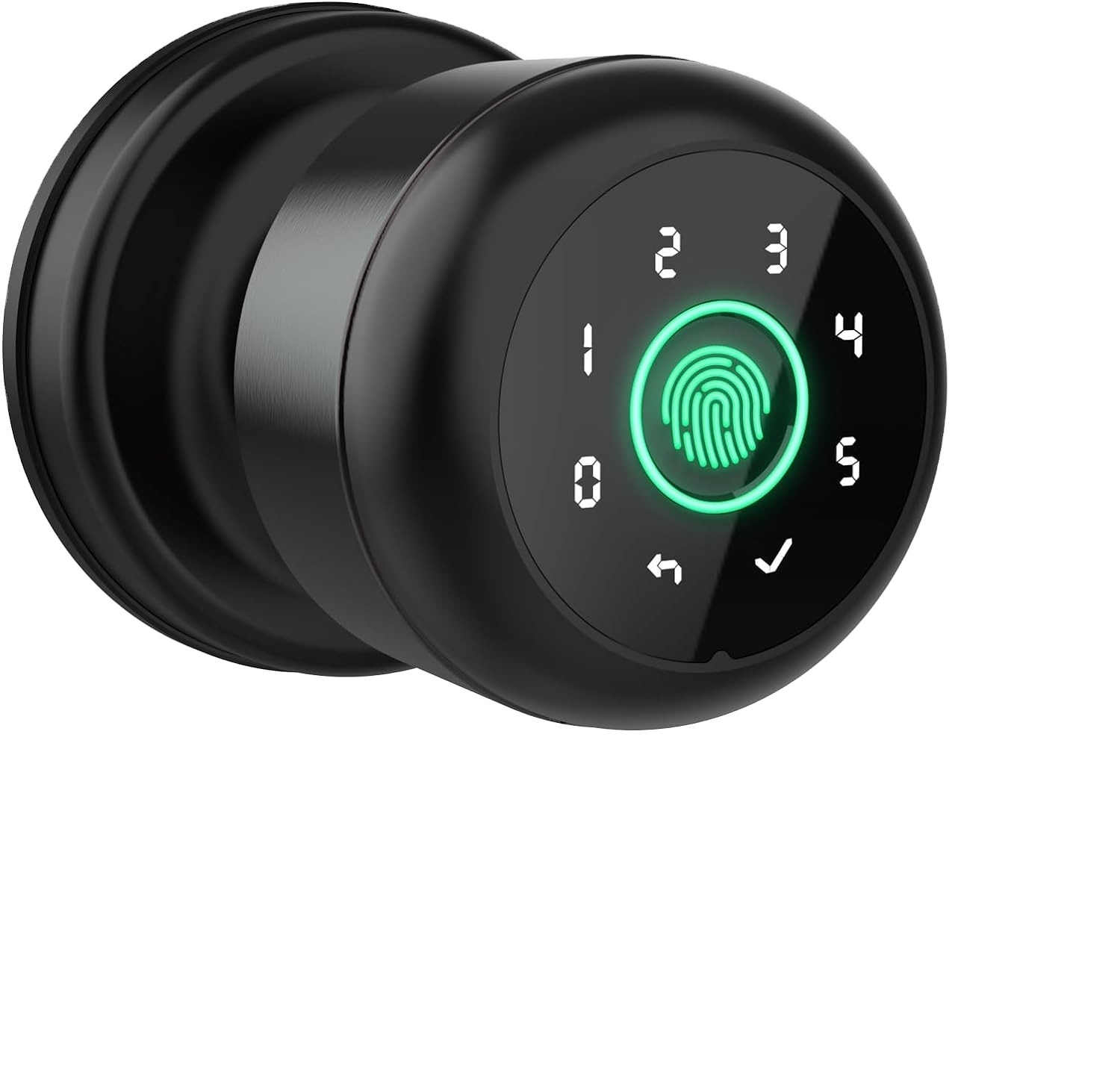 4 in 1 Smart Fingerprint Door Knob with Keypad Door Lock, Biometric Smart Door Knobs & App Control, Keyless Entry Door Lock