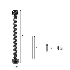 12" Gate Spring Self Closing Outdoor Door Spring Automatic Gate Closure Hardware with Adjustable Tool for Wooden Vinyl Fence