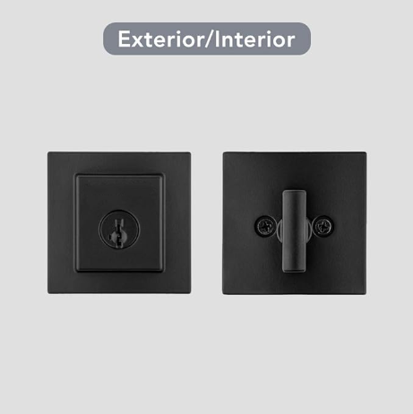 Single Cylinder Front Door Deadbolt Featuring SmartKey Re-key Technology , in Matte Black