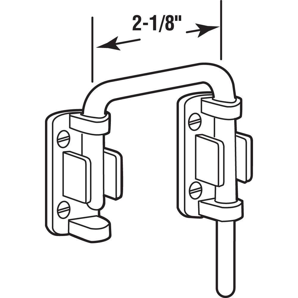 Patio Sliding Door Loop Lock  Increase Home Security, Install Additional Child-Safe Security, 2 1/8 In