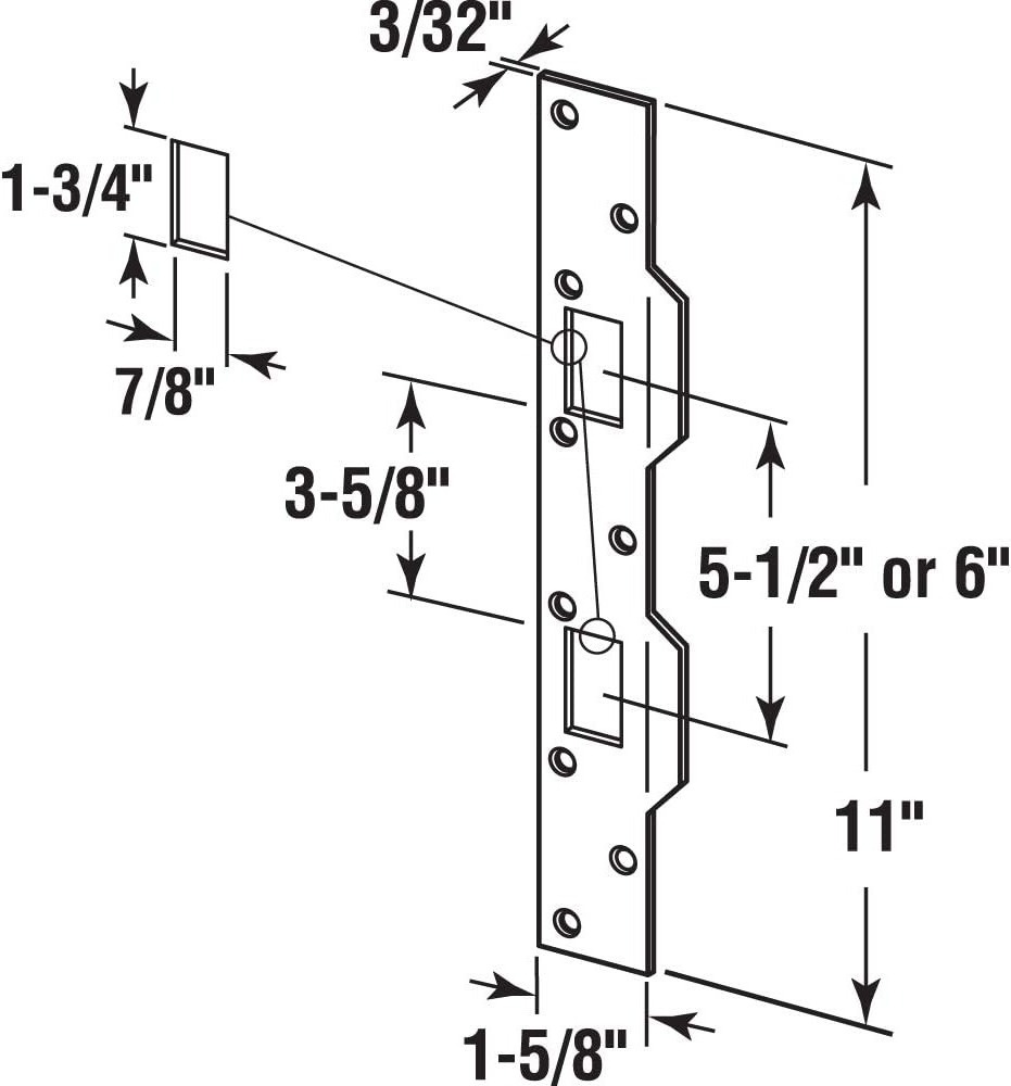 Max Security Combo Strike,Door Security Reinforcement Kit 1-5/8