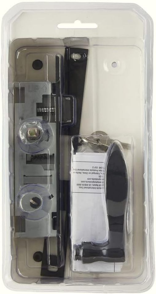 Mortise Keyed Lever Mount Latch with Deadbolt for Screen and Storm Doors,storm door handle ,Matte Black