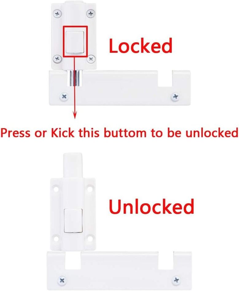 Patio Sliding Door Lock ,Childproof Foot Operated Guardian, Fits Top or Bottom Rail, Keep Your Family Safe and Secure