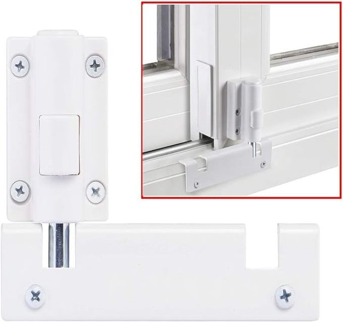 Patio Sliding Door Lock ,Childproof Foot Operated Guardian, Fits Top or Bottom Rail, Keep Your Family Safe and Secure