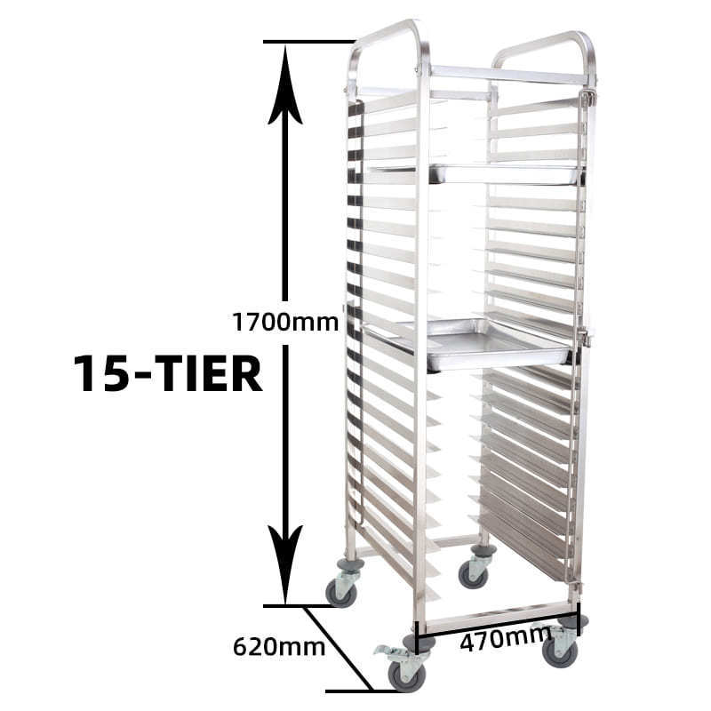 Hotel Restaurant Gn Pan Tray Trolley Commercial Bakery Tray Rack Trolley Hot Style Bakery Trolley