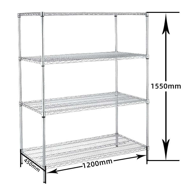 Custom Wire Shelving In Kitchen Cabinets Equipment Chrome Wire Shelf 4 Tiers Wire Shelving Rack