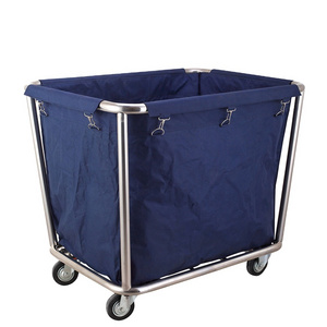 Heavy duty hotel laundry housekeeping cart trolley for room cleaning