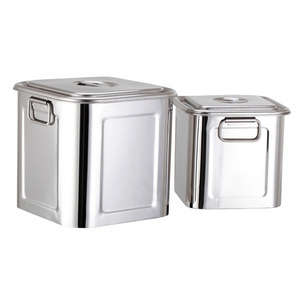 Diverse Styles Foil Food Storage Container Restaurant with Lid Storage Boxes & Bins Stainless Steel CLASSIC Rectangle 0.7mm