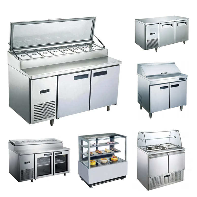 Stainless Steel Pizza Prep Table Refrigerator 1.8m Salad Prep Table Refrigerated Commercial