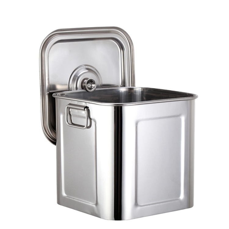 Great Certified Large Stainless Steel Bulk Food Storage Container Stock Pot