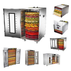 Stainless Steel Food Dehydrator Machine Price Industrial Food Dehydrator Machine 16/22 Tray