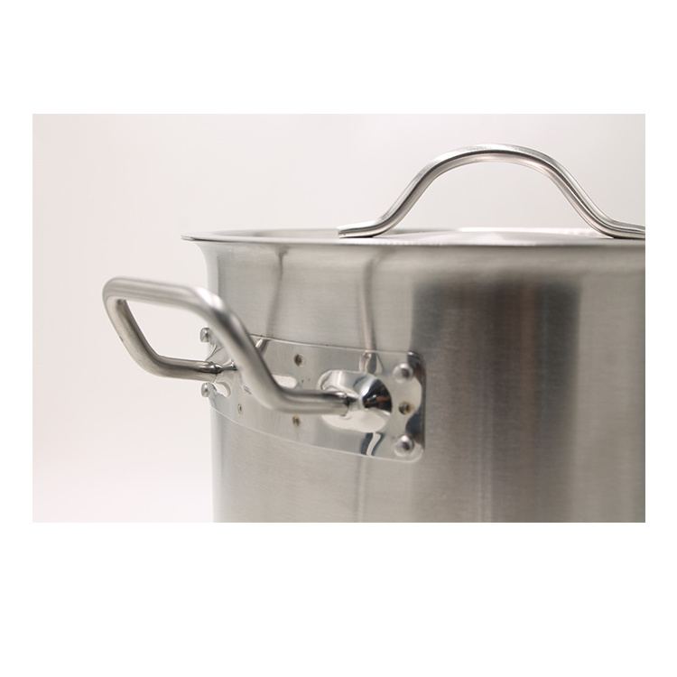 Restaurant Commerccial Kitchen Soup Pot Maker Wholesale Stock Pot Stainless Steel Stock Pot