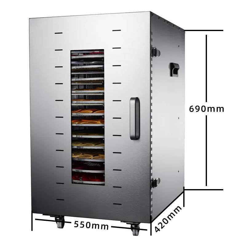 Stainless Steel Food Dehydrator Machine Price Industrial Food Dehydrator Machine 16/22 Tray