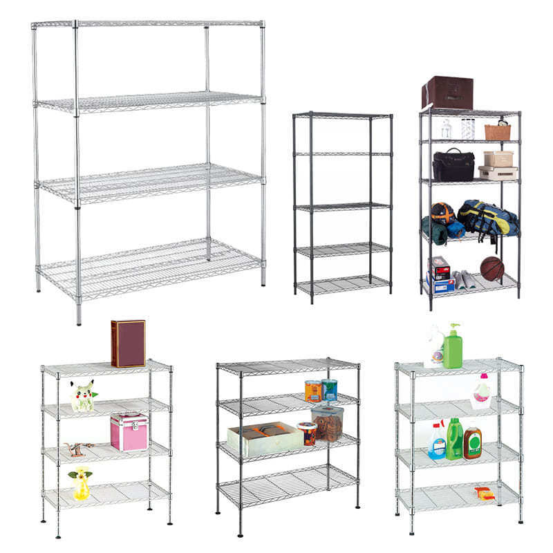 Custom Wire Shelving In Kitchen Cabinets Equipment Chrome Wire Shelf 4 Tiers Wire Shelving Rack