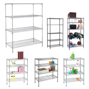 Custom Wire Shelving In Kitchen Cabinets Equipment Chrome Wire Shelf 4 Tiers Wire Shelving Rack