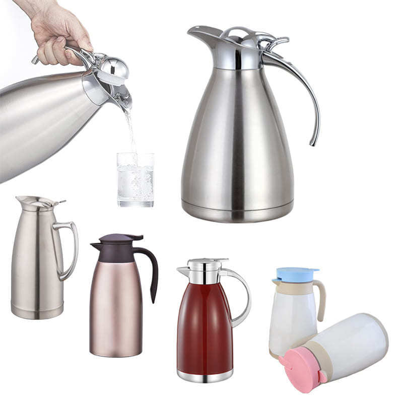 Custom Tea And Coffee Pot Popular Thermal Stainless Steel Double Walled Vacuum Pot Hot Water Thermos Flask Barrel