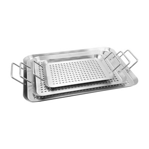 Restaurant Grill Tools Stainless Steel Barbecue Vegetable Grill Pan