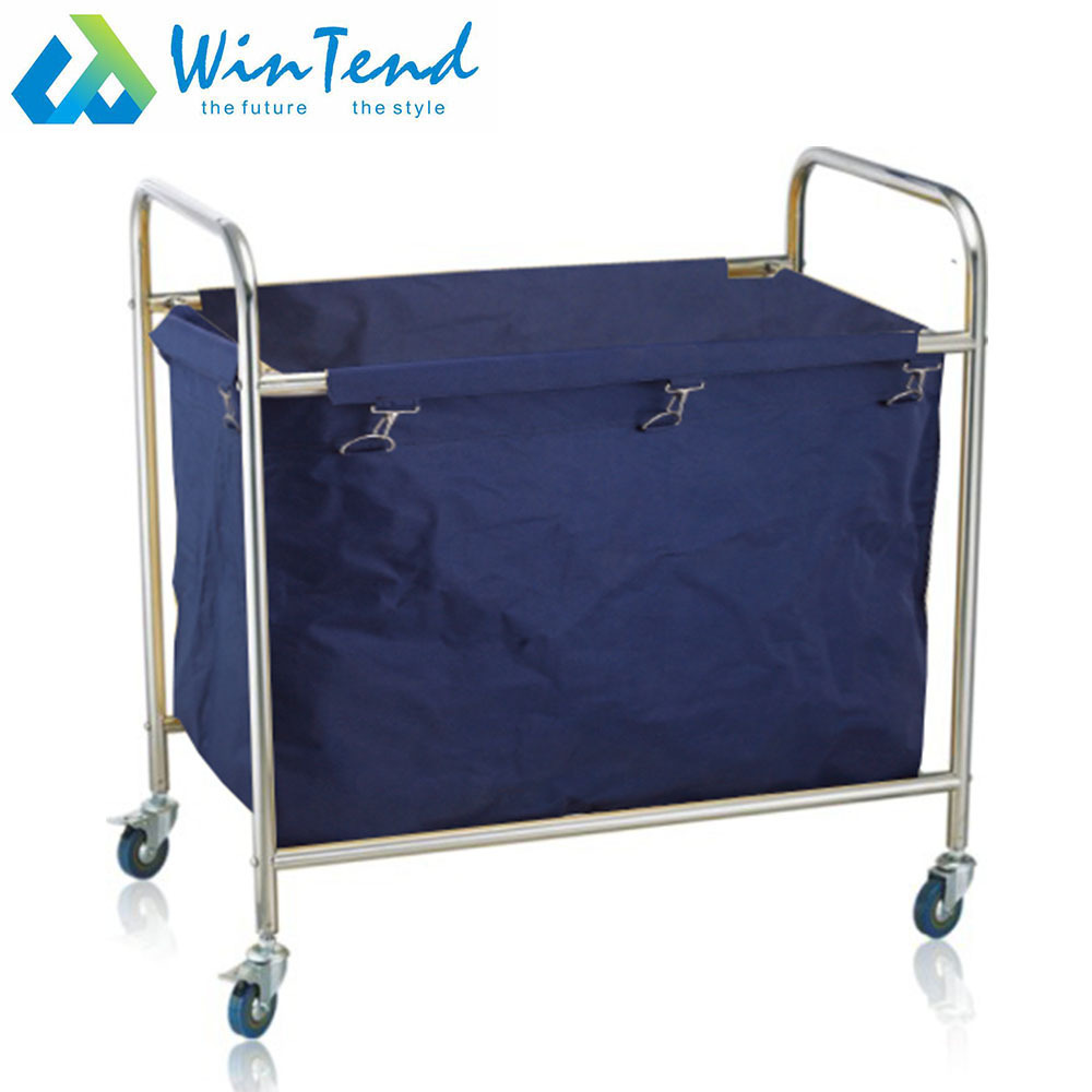 Heavy duty hotel laundry housekeeping cart trolley for room cleaning