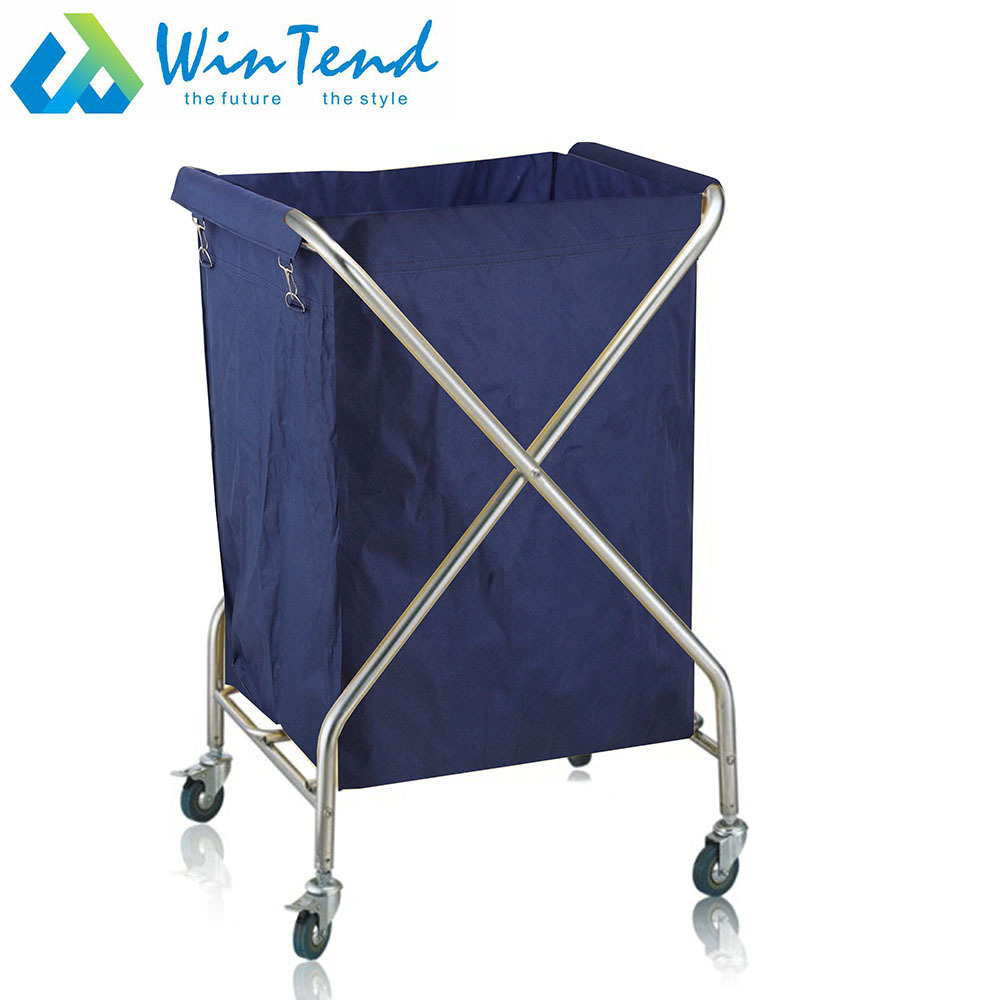 Heavy duty hotel laundry housekeeping cart trolley for room cleaning