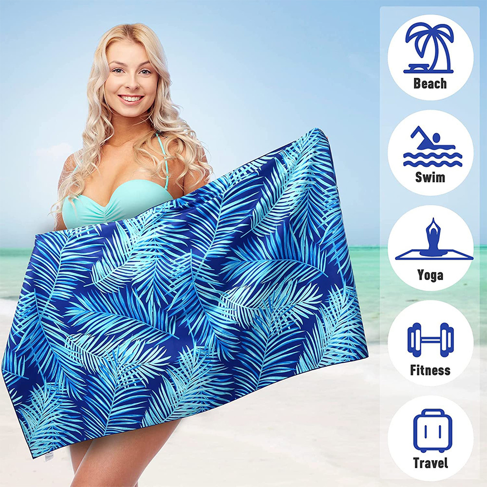 wholesale sublimation eco friendly microfiber lounge chair cover beach towel with logo