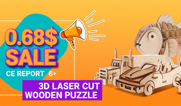 Promotional Factory Price Laser Cut 3D Toy Animals Puzzles Novelty Gifts and Wood Crafts Carvings Handicraft Products