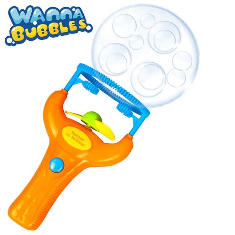 Bubbles in bubble shooter blower toys summer outdoor kids handheld battery operated automatic bubble gun with fan