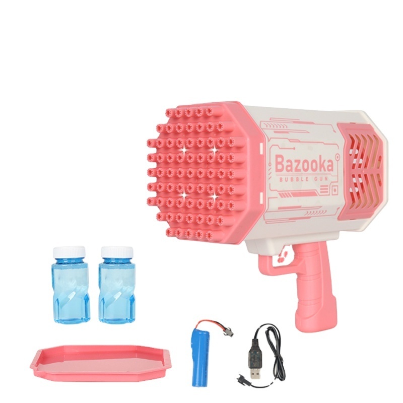 New 69 Holes Electric Bubble Gun Machine Soap Bubbles Magic For Children Automatic Bazooka Bubble Gun