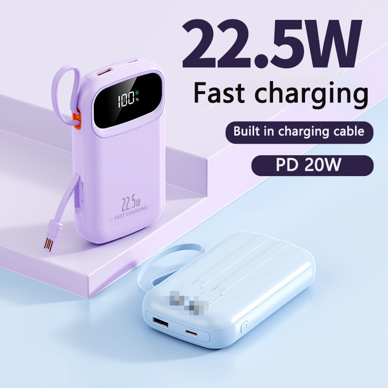 Factory USB TYPE C Powerbank 20000 mAh 20W+22.5W PD+QC LED Light Fast Charging Power Bank 20000mAh