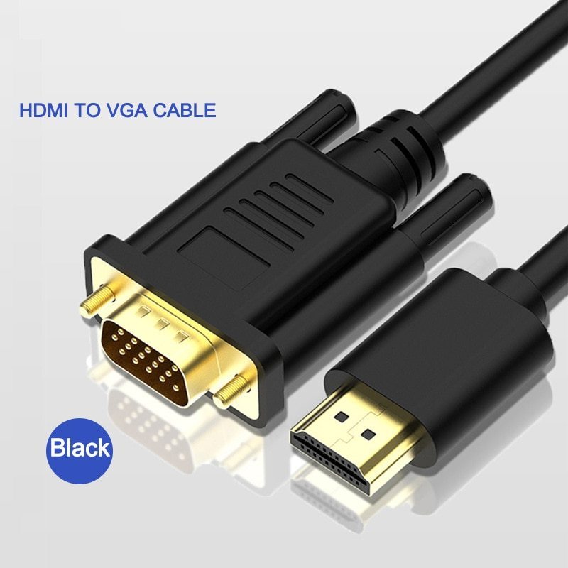 HDMI Male to VGA Male 1080P 60Hz HDMI Compatible Cable to VGA Adapter Digital to Analog for Computer Laptop