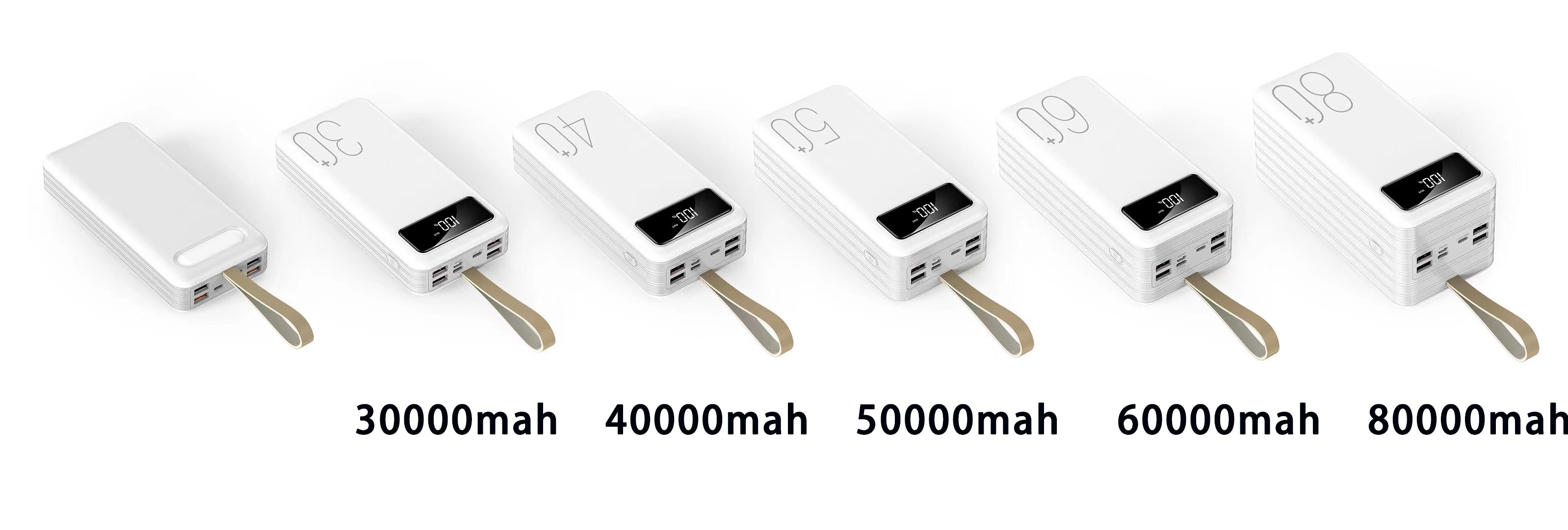 High capacity Best price power banks 80000mah 40000mah 50000mah 60000mah 30000mah power bank