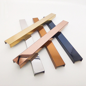 Customized Stainless Steel U-Shaped Tile Corner Edge Trim Colored Mirror Stainless Steel Trim