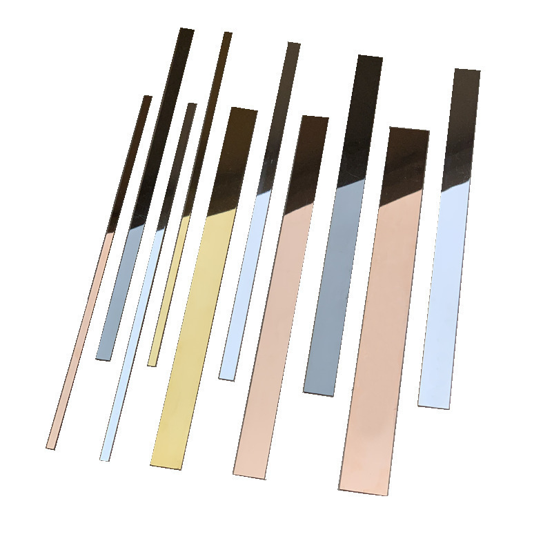 Stainless Steel Aluminum Flat Trims Molding For Wall Metal Decorative Wall Strips