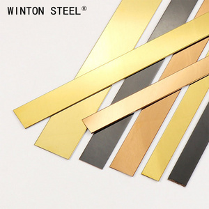 Stainless Steel Aluminum Flat Trims Molding For Wall Metal Decorative Wall Strips