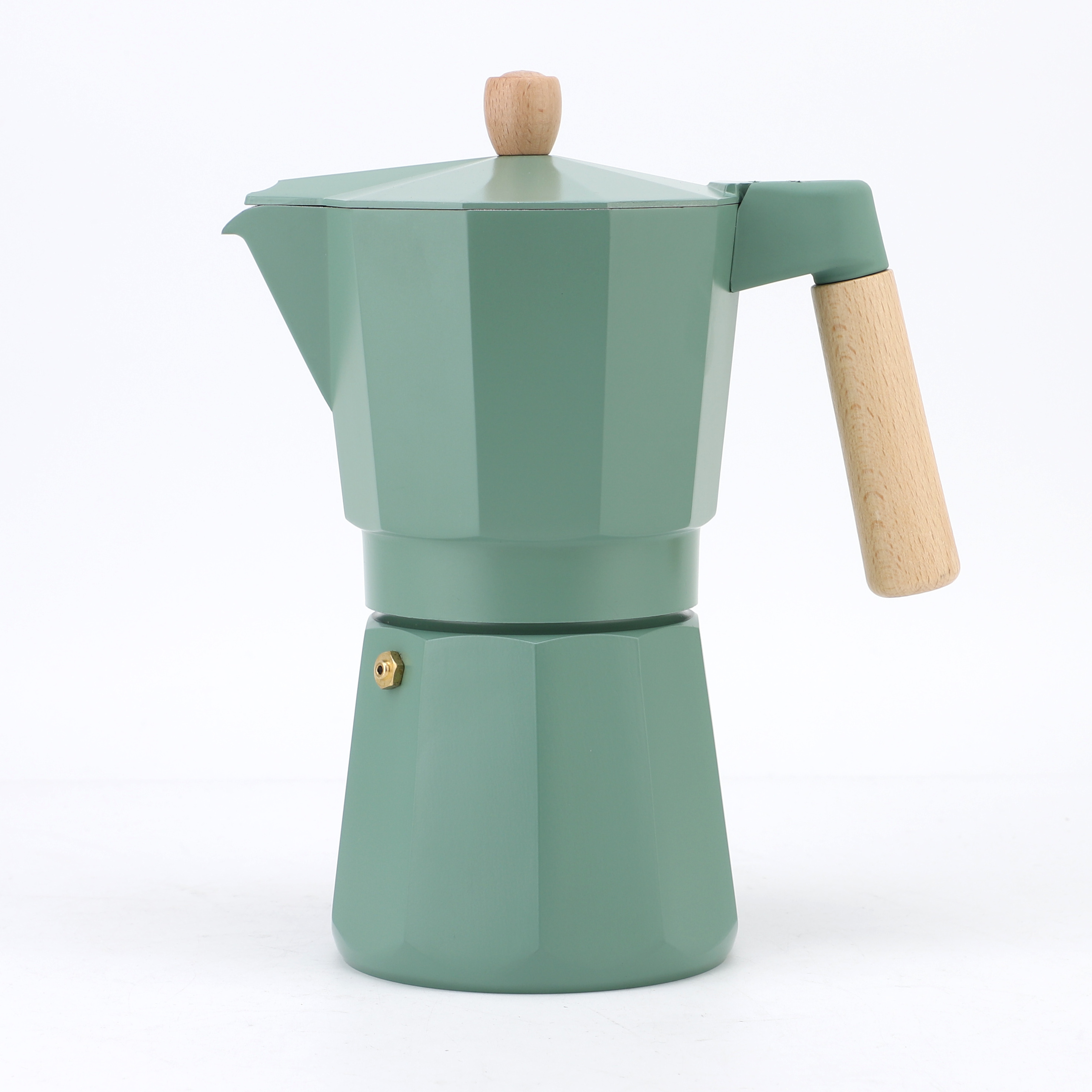 Environmentally Friendly Custom Color Large Capacity Coffee Maker Espresso Aluminum Moka Pot 3/6/9/12 Cups Make Espresso Coffee