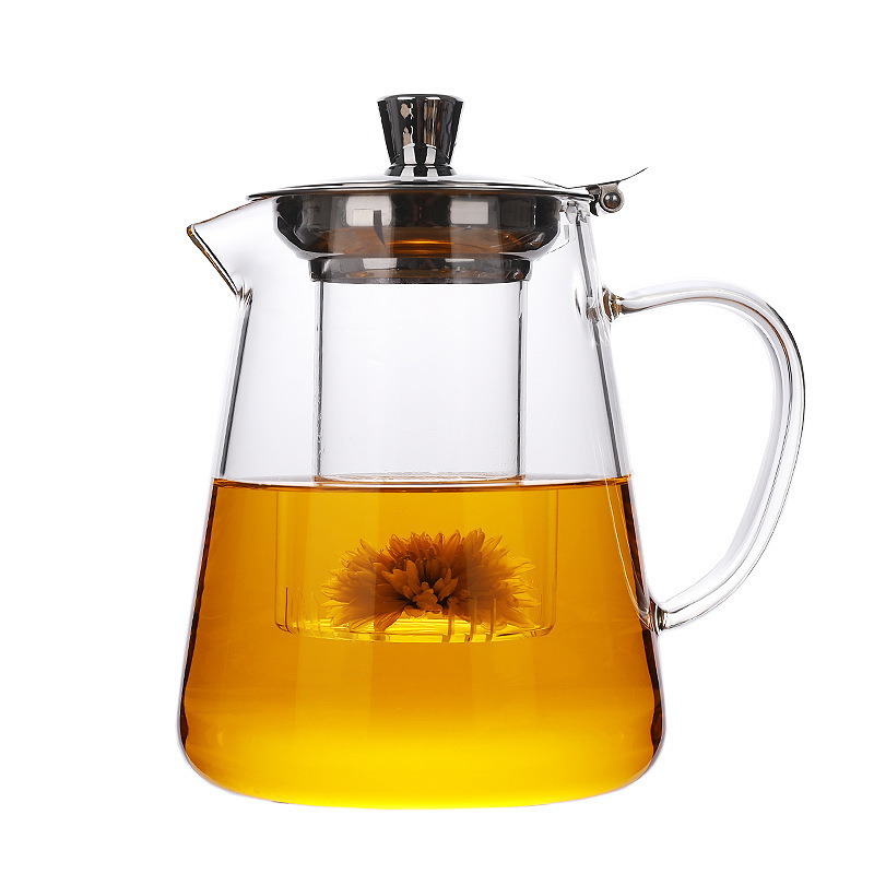 Custom Top Sellers 40oz Tea Kettle And Tea Pot Maker Glass Teapot With Removable Loose Tea Infuser Stovetop Safe Glass Teapot