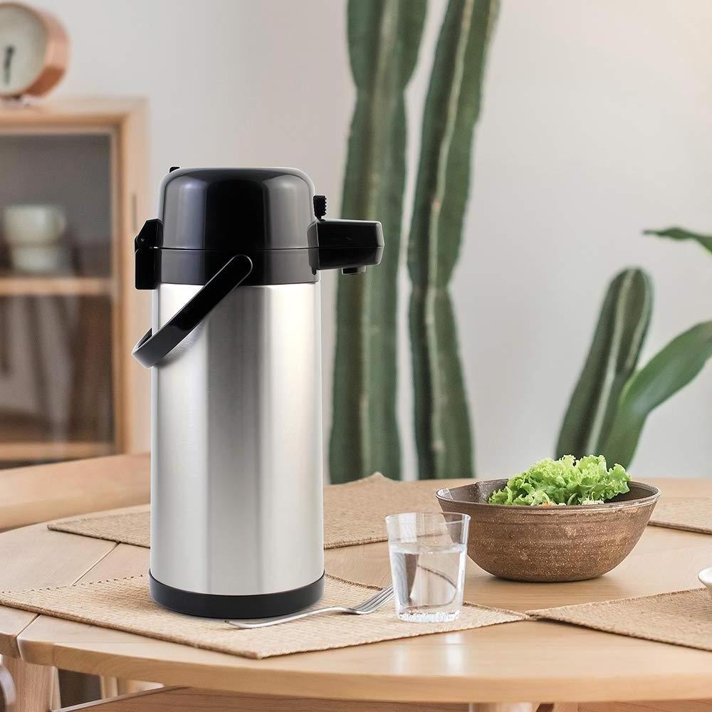 2.5l 3l 3.5l 4l 5l Double Wall Stainless Steel Vacuum Thermos Pot Lever Pump Large Coffee Air Pump Thermos