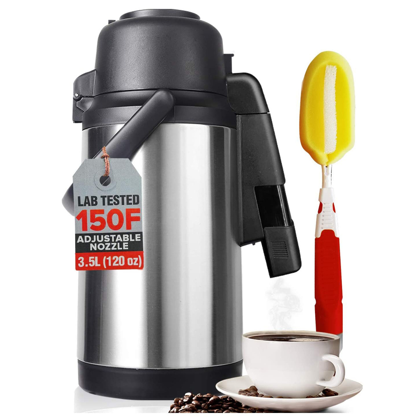 2.5L 3L 3.5L 4L 5L airpot thermos hot cold pump dispenser water beverage vacuum thermal air coffee pot termo de cafe