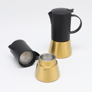 High Quality 304 Stainless Steel Electrical Moka Pot 6 Cups Espresso Coffee Maker Mocha Percolator