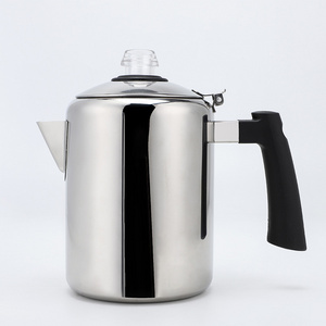 8 Cup Coffee Percolator Maker Stainless Steel Percolator 1.2L Camping Coffee Pot for Campingfire or Stovetop