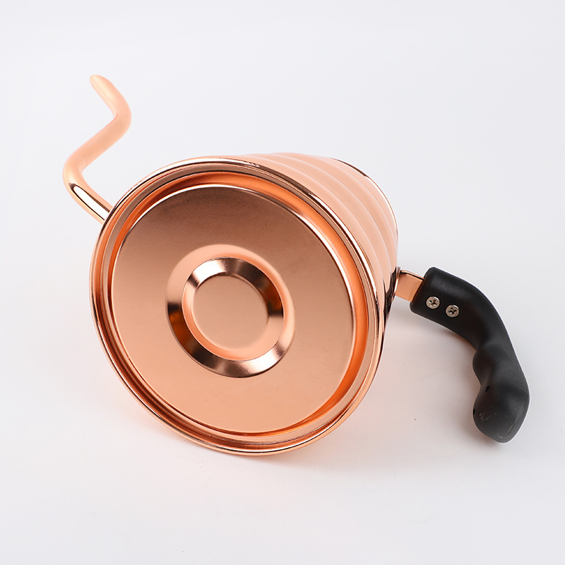 Wholesaler Gooseneck Coffee Kettle Stainless Steel Coffee Kettle With Copper Plated