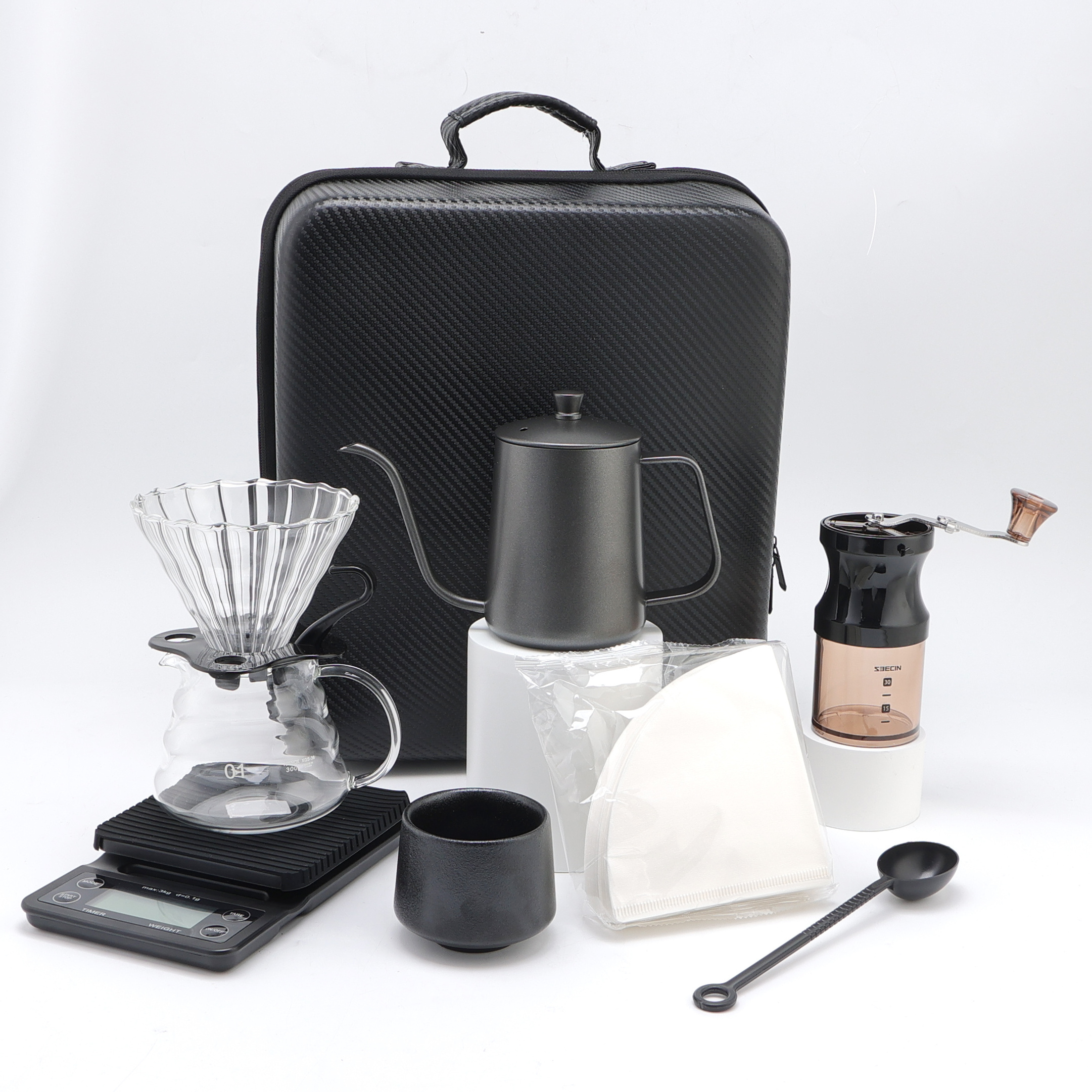 Popular Pour Over Coffee Maker Gift Set All in 1 Coffee Accessories Tools Server of Coffee Set travel Bag