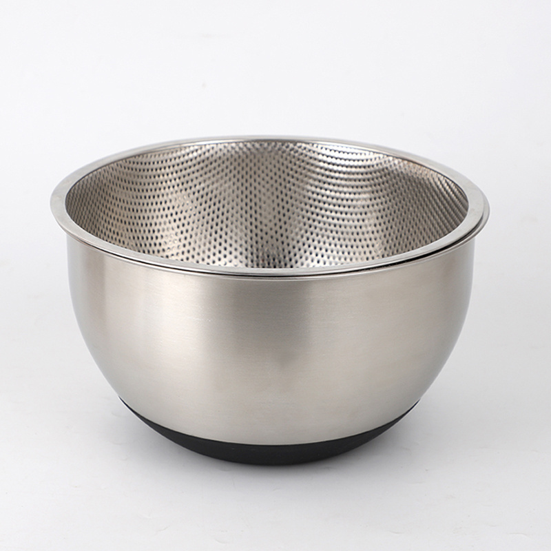 Stainless Steel Mixing Bowls 3QT 20CM Salad Mixing Bowl Set With Colander