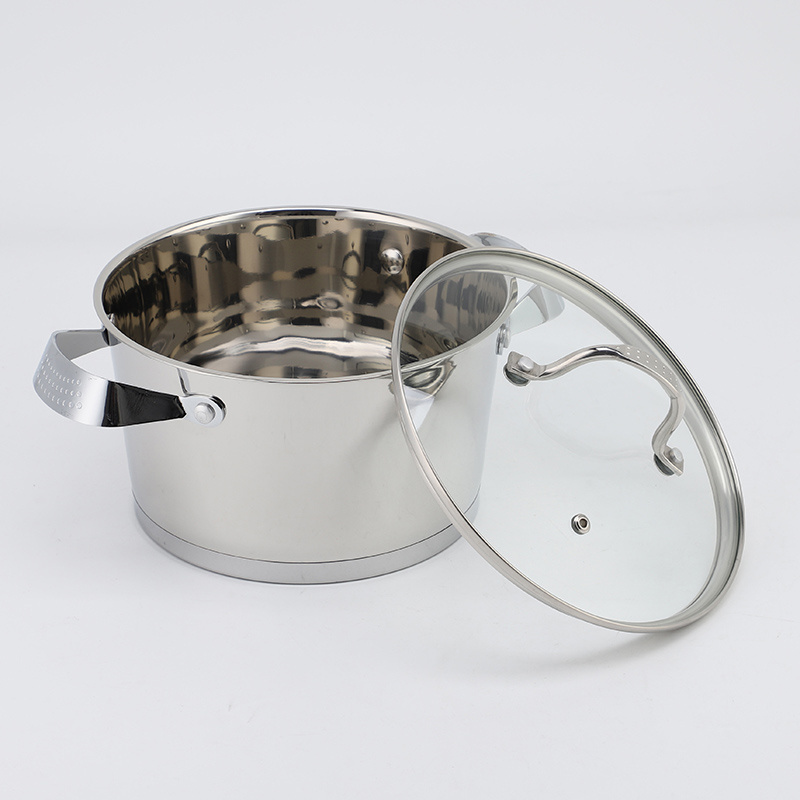 Kitchen Cooking Stock Pot Set Soup Pots Cookware Set Stainless Steel Casserole