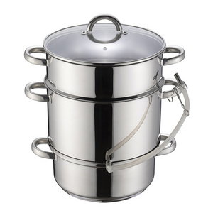 Juice Maker 24cm 5L 8L Induction Bottom Water Distiller Stainless Steel Fruit Cooking Pot Juicer Steamer