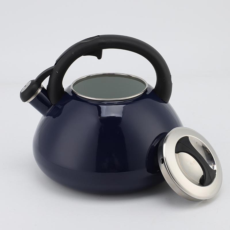 Stovetop Tea Pot Water Kettle Factory 3L 2.8QT Carbon Steel Whistle Kettle Whistling Enamel kettle